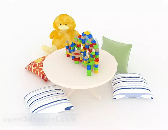 Simple Children’s Small Coffee Table Furniture 3d model Simple Children’s Small Coffee Table Furniture 3d model