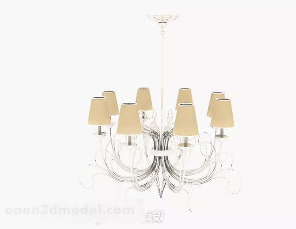Simple Crystal Chandelier 3d model Simple Crystal Chandelier 3d model