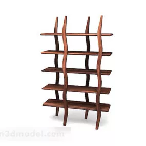 Simple Curved Display Shelf 3d model