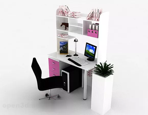 Simple Desk Cabinet 3d model Simple Desk Cabinet 3d model