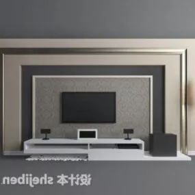 Simple European Background Wall Design 3d model
