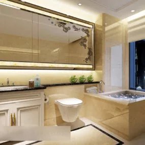 Simple European Style Bathroom 3d model