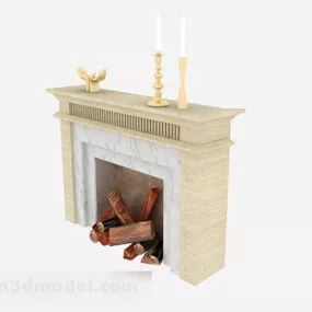 Simple Fireplace 3d model