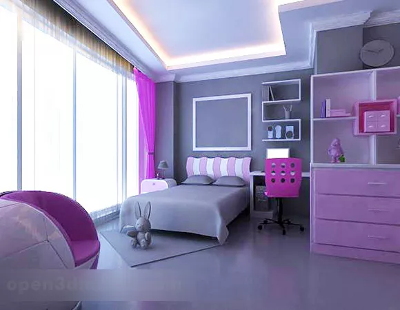 Stylish Girl 3d model