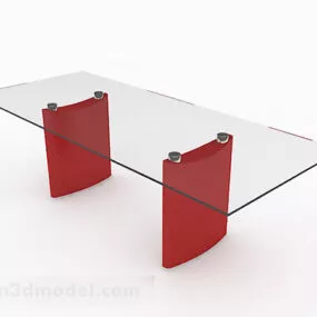 Simple Glass Coffee Table 3d model