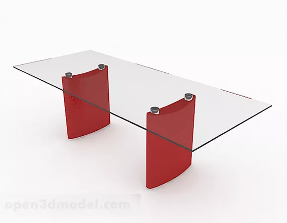 Simple Glass Coffee Table 3d model Simple Glass Coffee Table 3d model
