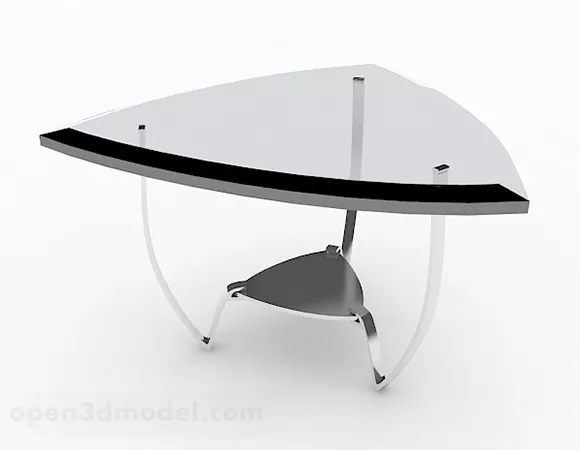Simple Glass Desk Furniture 3d model Simple Glass Desk Furniture 3d model