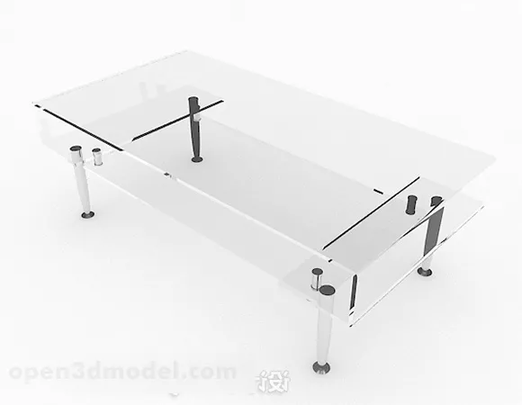 Simple Glass Home Coffee Table Decor 3d model Simple Glass Home Coffee Table Decor 3d model