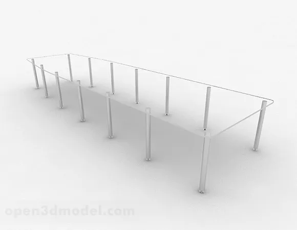 Simple Glass Office Conference Table 3d model Simple Glass Office Conference Table 3d model