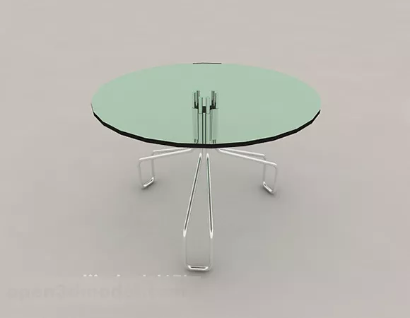 Simple Glass Round Coffee Table 3d model Simple Glass Round Coffee Table 3d model