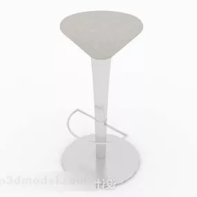 Simple Gray Bar Stool 3d model