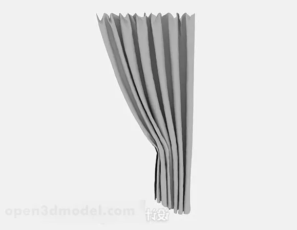 Simple Gray Curtain Design 3d model Simple Gray Curtain Design 3d model
