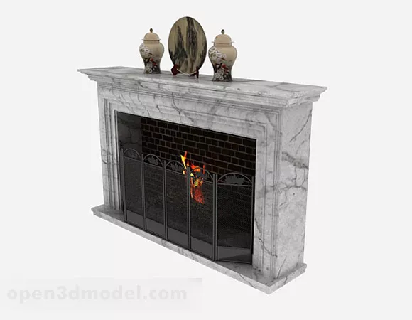 Garden Stone With Carved Text 3d model