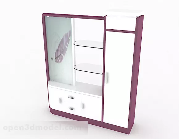 Simple Home Display Cabinet Furniture 3d model Simple Home Display Cabinet Furniture 3d model