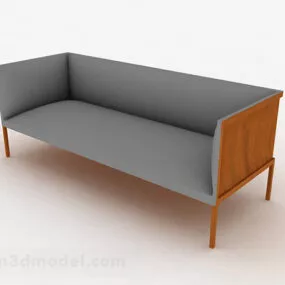 Simple Style Home Double Sofa 3d model
