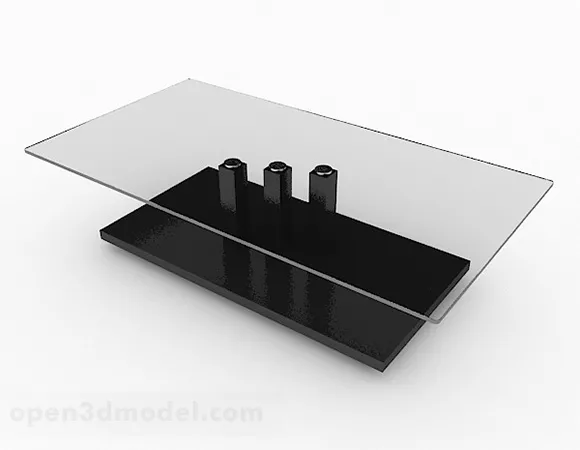 Simple Home Glass Tea Table 3d model Simple Home Glass Tea Table 3d model