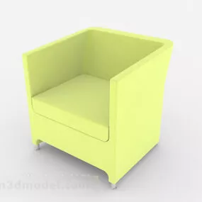 Simple Home Green Single Sofa 3d model