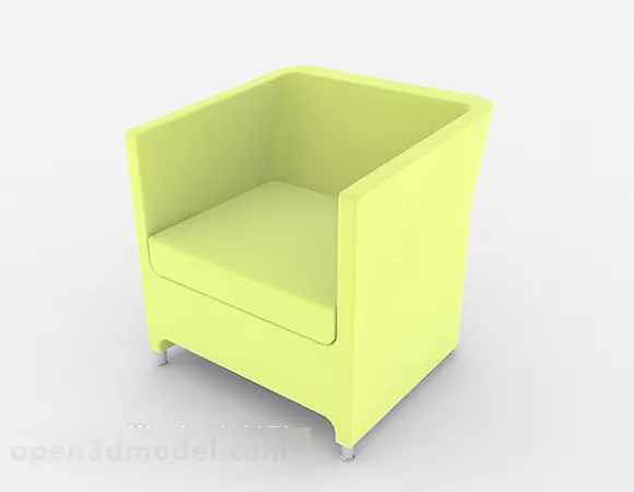 Simple Home Green Single Sofa 3d model Simple Home Green Single Sofa 3d model