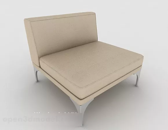 Simple Home Light Brown Single Sofa 3d model Simple Home Light Brown Single Sofa 3d model
