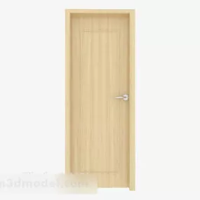 Simple Home Solid Wood Door 3d model