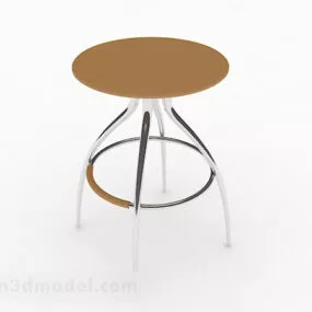 Simple Home Round Stool 3d model