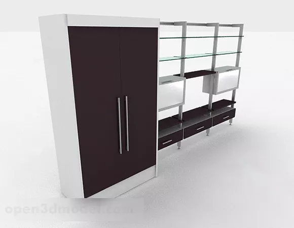 Simple Home Wardrobe 3d model Simple Home Wardrobe 3d model