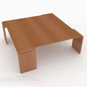 Simple Home Wooden Coffee Table 3d model