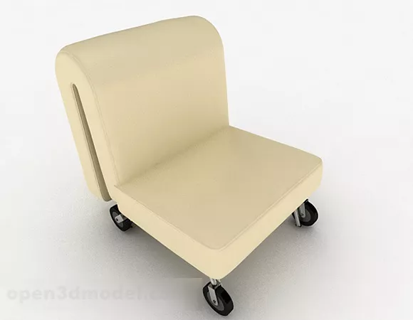 Simple Yellow Single Sofa Chair 3d model Simple Yellow Single Sofa Chair 3d model
