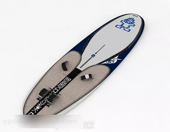 Simple Long Surfboard 3d model Simple Long Surfboard 3d model