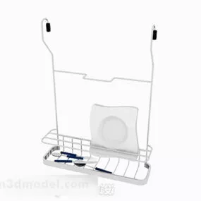 Simple Metal Kitchen Dish Rack 3d model