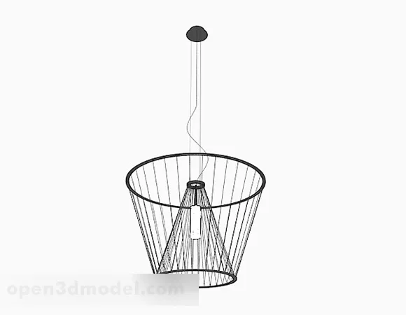 Simple Modern Black Chandelier 3d model Simple Modern Black Chandelier 3d model