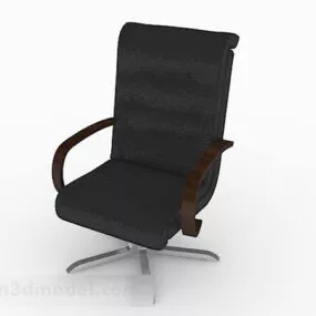 Simple Modern Black Office Chair 3d model