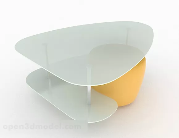Simple Modern Glass Coffee Table Furniture 3d model Simple Modern Glass Coffee Table Furniture 3d model