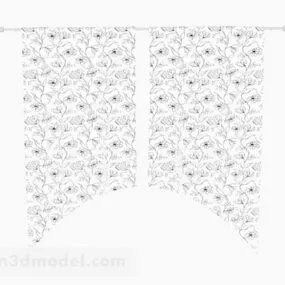 Simple Pattern Home Curtains 3d model