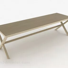 Simple Rectangular Dining Table Furniture 3d model