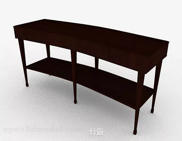 Simple Rectangular Wooden Table 3d model Simple Rectangular Wooden Table 3d model