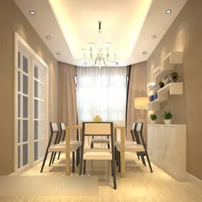 Simple Restaurant Interior V1 3d model