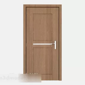 Simple Solid Wood Room Door 3d model