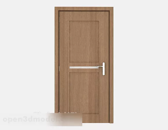 Simple Solid Wood Room Door 3d model Simple Solid Wood Room Door 3d model