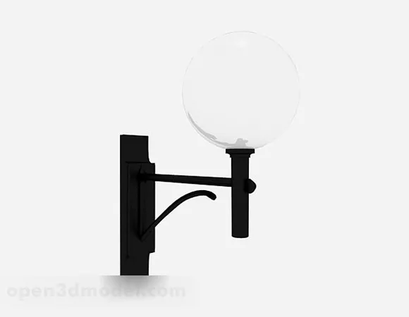 Simple Spherical Wall Light 3d model Simple Spherical Wall Light 3d model