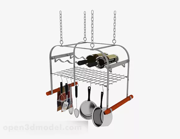 Wood Clothes Hanger 3d model