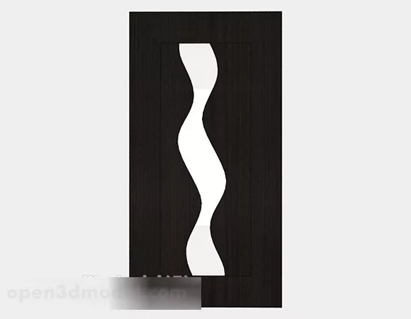 Simple Style Generous Solid Wood Door 3d model Simple Style Generous Solid Wood Door 3d model