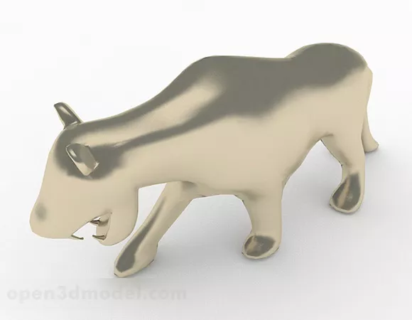 Simple Metal Animal Ornament 3d model Simple Metal Animal Ornament 3d model