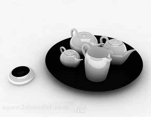 Simple Tea Set 3d model Simple Tea Set 3d model