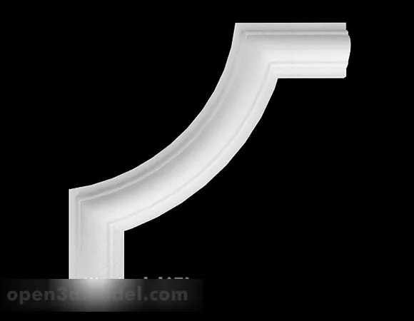 Simple White European Corner Component 3d model Simple White European Corner Component 3d model