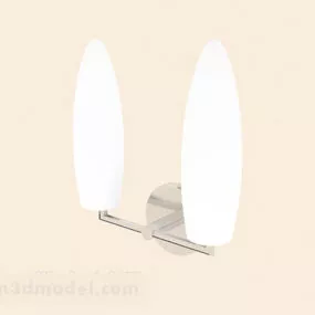 Simple White Modern Wall Lamp 3d model