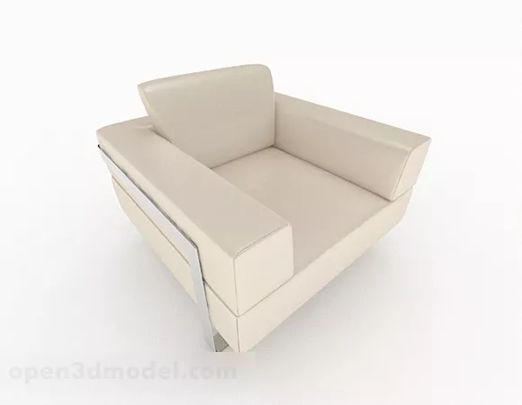White Single Sofa V1 3d model White Single Sofa V1 3d model