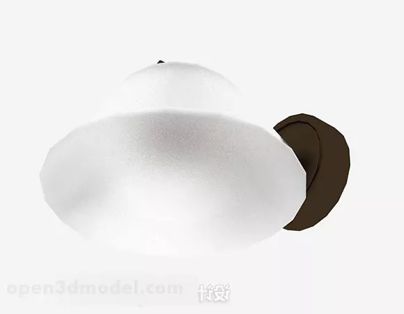 White Shade Wall Lamp 3d model White Shade Wall Lamp 3d model