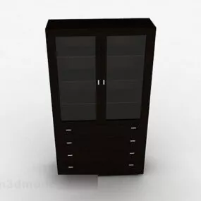 Simple Wooden Bookcase 3d model