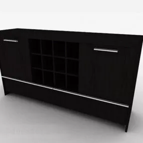 Simple Wooden Cabinet 3d model